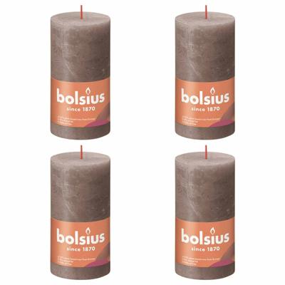 Bolsius rustiek stompkaars 130/68 rustic taupe a4