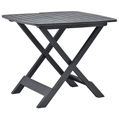 VidaXL Tuintafel inklapbaar 79x72x70 cm kunststof antraciet
