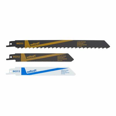 Wolfcraft Sabelzaagbladen | 3-delig | Hout/metaal/PVC | 1 set - 8437000