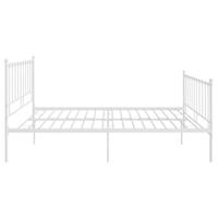Bedframe metaal wit 140x200 cm - thumbnail