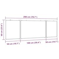 Whiteboard magnetisch inklapbaar 200x60x1,7 cm aluminium - thumbnail