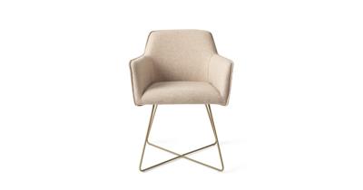 Jesper Home Eetkamerstoel Hofu Cross Gold - Wild Walnut