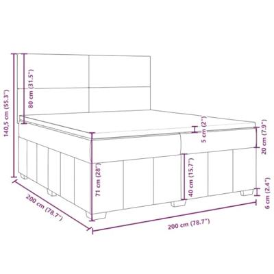 Boxspring met matras stof taupe 200x200 cm