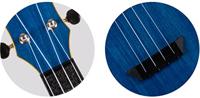 Flight Travel Series TUSL40 Space sopraan ukelele met concert scale hals inclusief gigbag - thumbnail