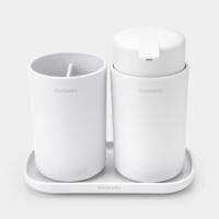 Brabantia renew badkameraccessoires set van 3 white - thumbnail