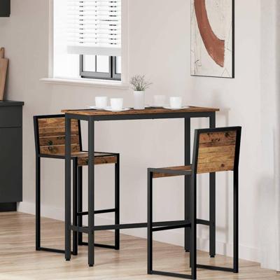 Tafel Oudhout 100 x 40 x 100,5 cm Engineered hout en staal