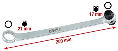 Oliedienstsleutel inbus voor VAG, 17x21mm KS Tools 150.9233
