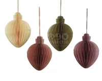 Kerstornament Papier 10cm Assorti 1st - thumbnail