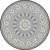 Blommie's lifestyle Buitenkleed rond d180cm zwart - thumbnail