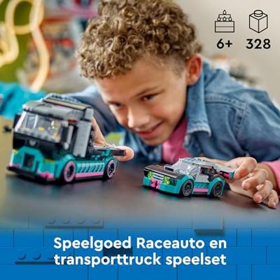 Lego City 60406 Raceauto en Transporttruck - thumbnail