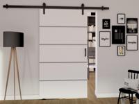 Schuifdeur LIVOURNE 86 cm wit - thumbnail