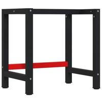 Werkbank 100x60x81,5 cm massief eikenhout donkerbruin - thumbnail