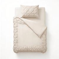 Sleeptime Border Pintuck Beige 140 x 200/220 cm - thumbnail