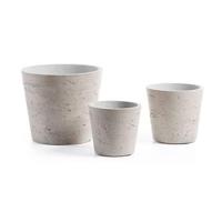 Kave Home Plantenpot 'Low' Set van 3 stuks - thumbnail