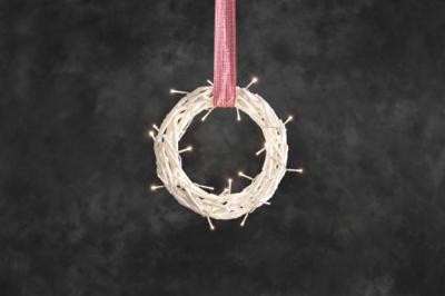 Konstsmide 6218-200 Deurkrans met verlichting Krans Warmwit LED Wit