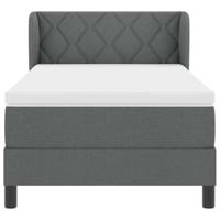Boxspringbed met matras stof donkergrijs 90x190 cm - thumbnail