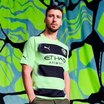 Manchester City 3rd Shirt Senior 2022/2023 - Maat S - Kleur: RoodZwart | Soccerfanshop