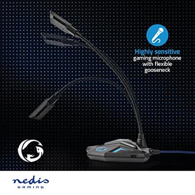 Desktop Gaming-Microfoon | Flexibele Nek | USB | Mute-Knop | 3,5 mm Stereo-Audioconnector - thumbnail