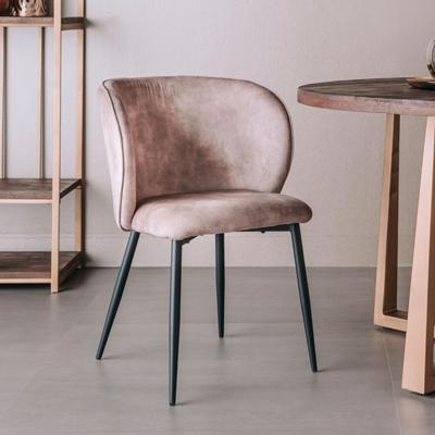 Tower Living Eetkamerstoel 'Perano' Velvet, kleur Zand Tower Living Eetkamerstoel 'Perano' Velvet, kleur Zand