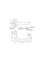 Gatdeel CINDY rvs mat 9mm geveerd ovaal rozet - thumbnail