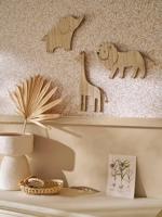 Set van 3 jungle dieren muurdecoraties beige - thumbnail