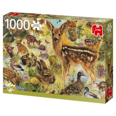Premium Collection Rien Poortvliet, Jonge dieren in het wild 1000 stukjes