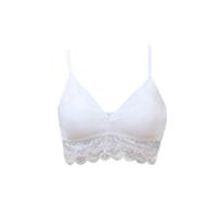 Bustier van bio-katoen met elastaan, Wit Maat: 38 - thumbnail