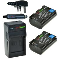 2 x LP-E6 accu's voor Canon - Charger Kit + car-charger - UK version - thumbnail