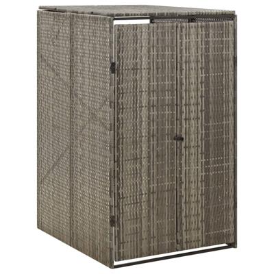 Containerberging enkel 70x80x117 cm poly rattan grijs