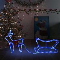 VidaXL Kerstdecoratie rendier en slee 252 led&apos;s - thumbnail