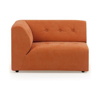 HKliving Vint bank left 1,5-seat Corduroy Rib Dusty Orange