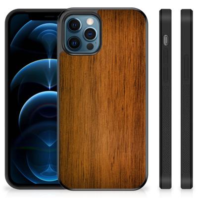iPhone 12 Pro | 12 (6.1") Grip Case Donker Hout iPhone 12 Pro | 12 (6.1") Grip Case Donker Hout