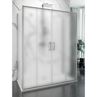 Douchecabine Lacus Stromboli Evo Mat Glas Aluminium profiel Chroom (alle maten x2 zijwanden) - thumbnail