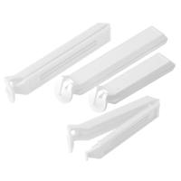 Fackelmann basic vershoudklem 11 en 8 cm wit 4 stuks - thumbnail