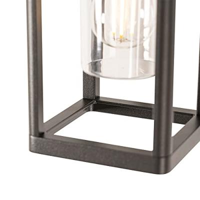 QAZQA Buiten wandlamp donkergrijs incl. LED en dimlicht op solar - QAZQA Buiten wandlamp donkergrijs incl. LED en dimlicht op solar -