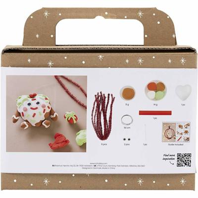 Creativ Company Mini hobbyset boetseren, hartvormig kerstfiguur, diverse kleuren, 1 doos Creativ Company Mini hobbyset boetseren, hartvormig kerstfiguur, diverse kleuren, 1 doos