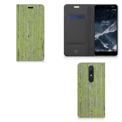Nokia 5.1 (2018) Book | Wallet Case | Green Wood