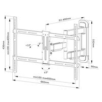 Neomounts WL40-550BL16 TV-beugel wand 40-65" - full motion - Easy Install - thumbnail