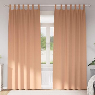 VidaXL Zwart-out gordijnen met ringen 2 pcs licht bruin 260 x 140 cm