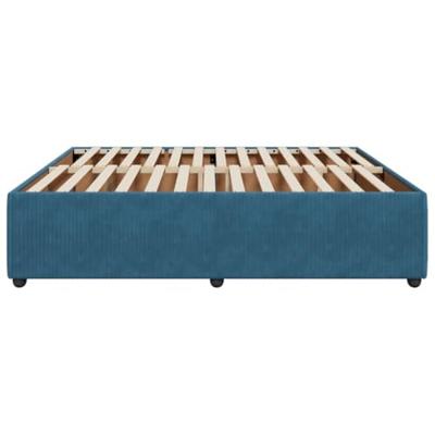 Bedframe fluweel blauw 200x200 cm
