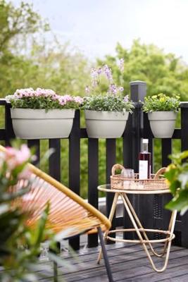 Elho Vibia Campana Medium Hangpot Wit - thumbnail