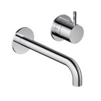 Inbouw Wastafelkraan Hotbath Cobber 18 cm Gebogen Uitloop 1-Hendel Chroom - thumbnail