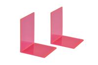 Boekensteun maul 10x10x13cm acryl neon rood - thumbnail