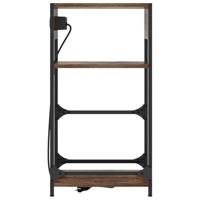 Nachtkastje met lade Gerookt eiken 40 x 27 x 76 cm Bewerkt hout - thumbnail