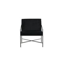 Nohr Fauteuil 'Sidra' Velvet, kleur Zwart - thumbnail