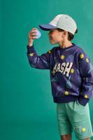 Sport- en fleecebermuda voor jongens mintgroen - thumbnail