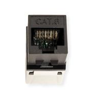 ROLINE Cat.6 (Class E) Keystone, onafgeschermd, zonder gereedschap, compact, zwart - thumbnail