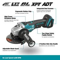 Makita DGA508Z Accu Haakse Slijper 125mm 18V Basic Body - thumbnail