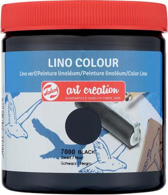 Talens art creation lino verf pot 250ml zwart 7000