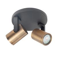 Highlight OpbouwspotHalo Spot zwart met koper brons 2-lichts rond - S7146.32 - thumbnail